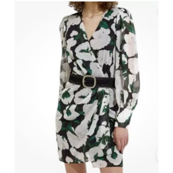THE KOOPLES Short Printed Multi Long Sleeve Dress Size XS Cocktail NWOT - Picture 1 of 15